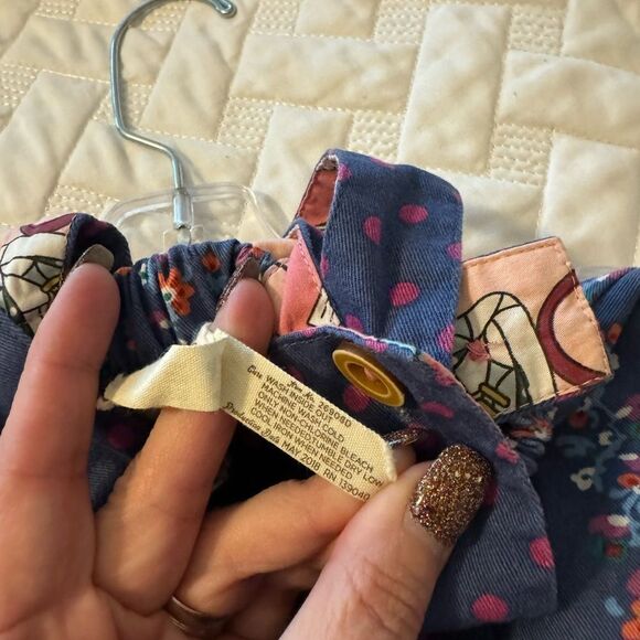 Matilda Jane Ruffle Pinafore Polka Dot Jumper Overall Dress 6-12 month - Picture 4 of 4